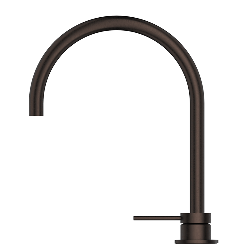 Mica Dusk Bronze Gooseneck Hob Sink/Basin Mixer Set