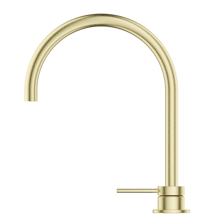 Mica French Gold Gooseneck Hob Sink/Basin Mixer Set