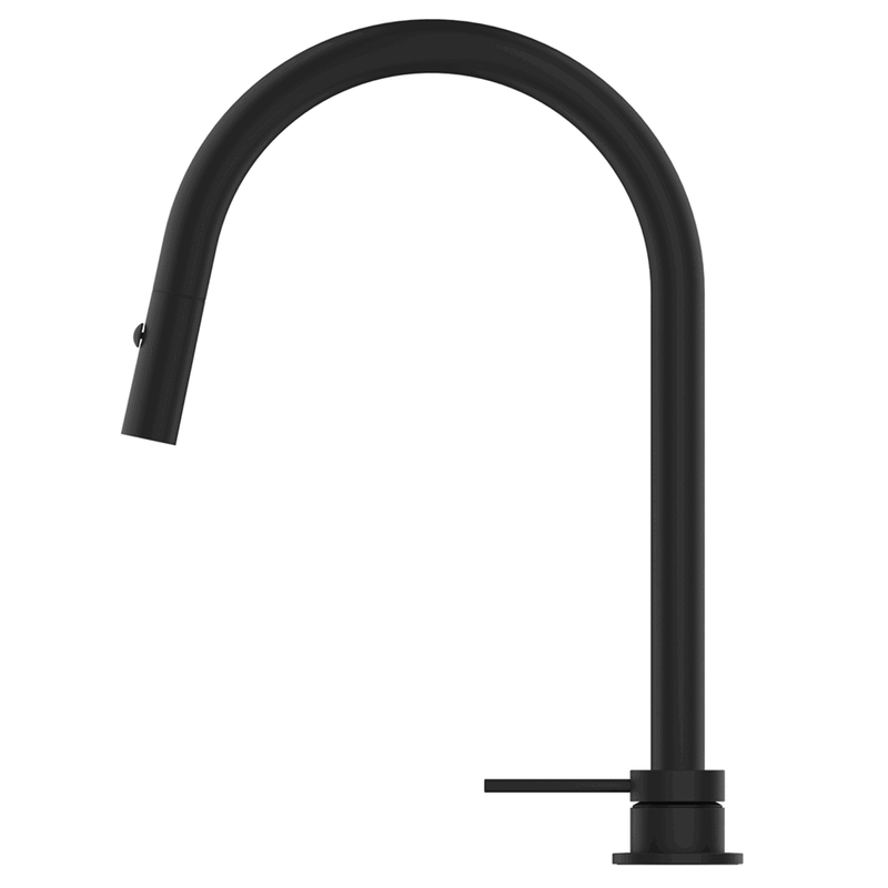 Mica Matte Black Pull-Out Hob Mixer Set