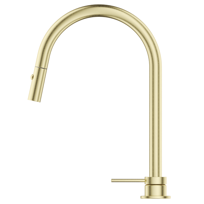 Mica French Gold Pull-Out Hob Mixer Set
