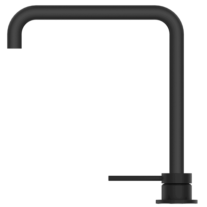 Mica Matte Black Soft-Square Hob Sink/Basin Mixer Set