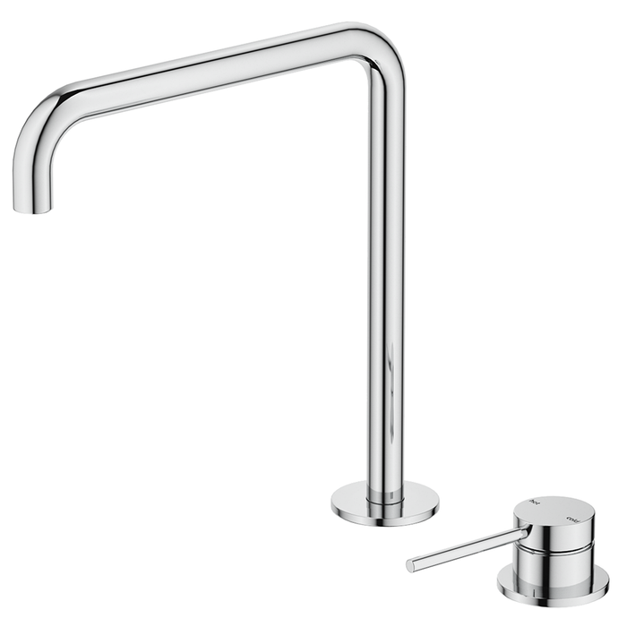 Mica Chrome Soft-Square Hob Sink/Basin Mixer Set