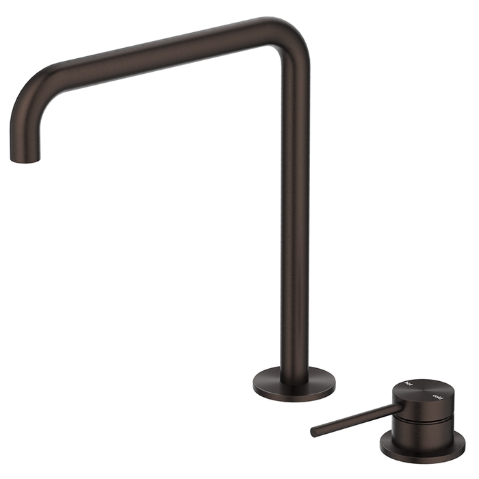 Mica Dusk Bronze Soft-Square Hob Sink/Basin Mixer Set