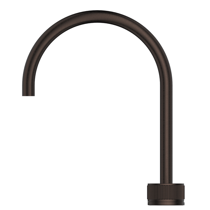 Mica Dusk Bronze Fluted Gooseneck Hob Sink/Basin Mixer Set