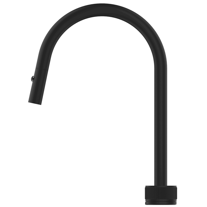 Mica Matte Black Fluted Pull-Out Hob Mixer Set