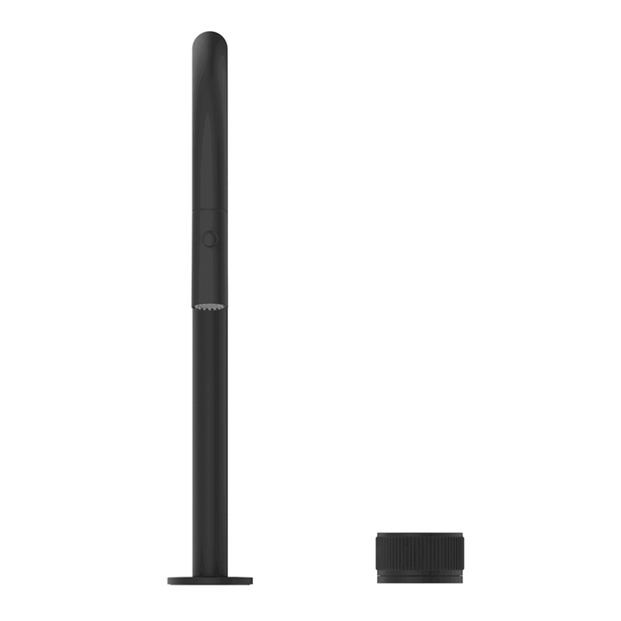 Mica Matte Black Fluted Pull-Out Hob Mixer Set