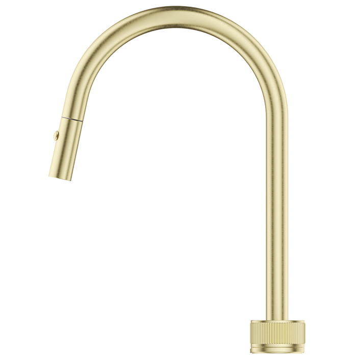 Mica French Gold Fluted Pull-Out Hob Mixer Set