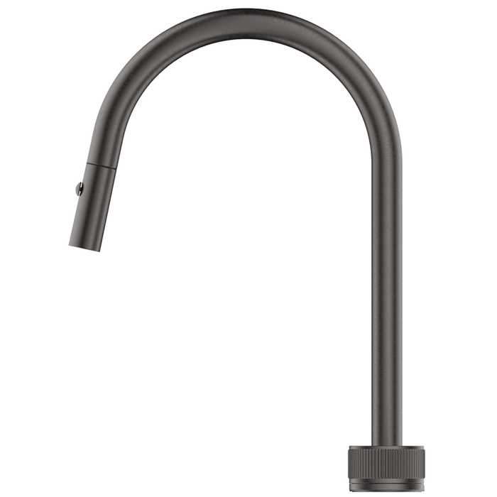 Mica Gun Metal Fluted Pull-Out Hob Mixer Set