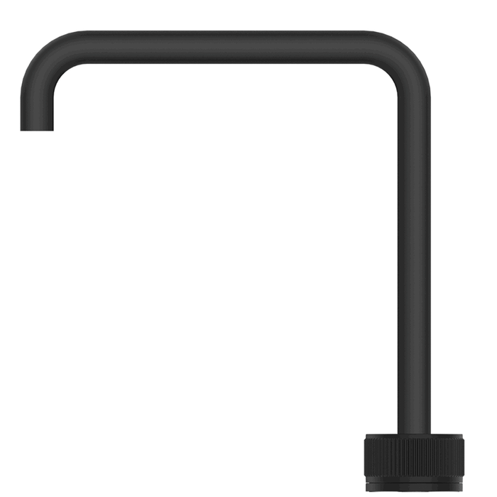 Mica Matte Black Fluted Soft-Square Hob Sink/Basin Mixer Set