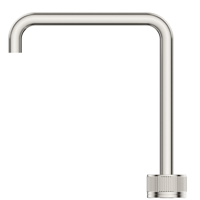 Mica Brushed Nickel Fluted Soft-Square Hob Sink/Basin Mixer Set
