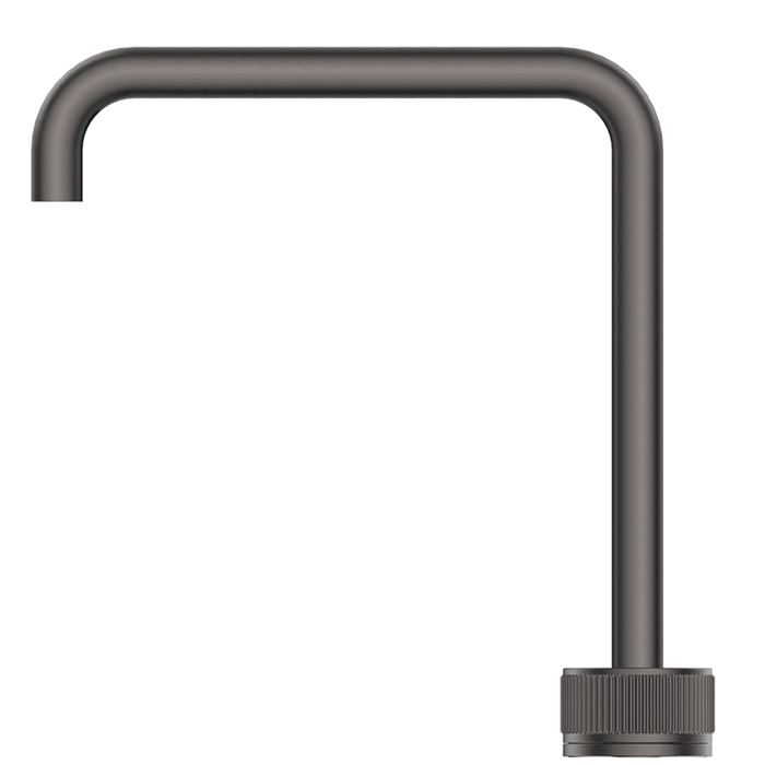 Mica Gun Metal Fluted Soft-Square Hob Sink/Basin Mixer Set