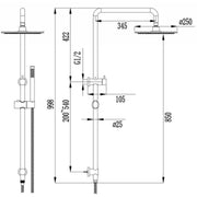 Classic Chrome Multifunction Shower Rail Set - Acqua Bathrooms
