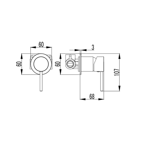 Ikon Hali Brushed Gold Wall Mixer 60mm Backplate - Acqua Bathrooms