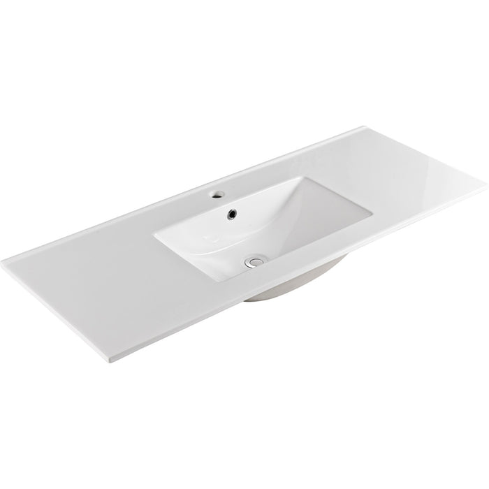 1200mm Single Bowl Slimline Standard Ceramic Top with Overflow