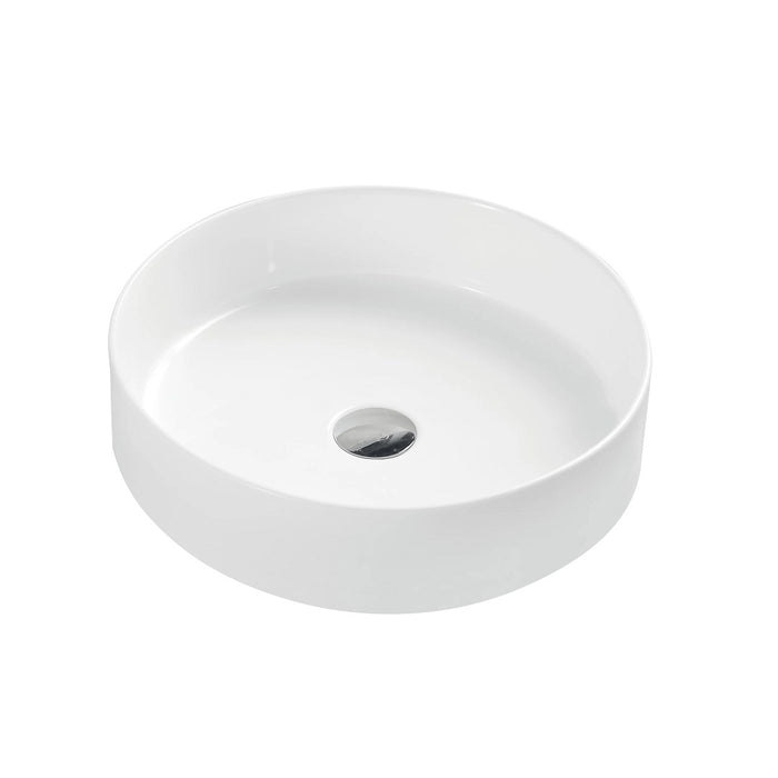 400mm Round Matte White Above Counter Basin