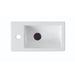 455mm Gloss White Wall Hung Basin - Left Taphole - Acqua Bathrooms