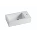 455mm Gloss White Wall Hung Basin - Right Taphole - Acqua Bathrooms