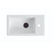 455mm Gloss White Wall Hung Basin - Right Taphole - Acqua Bathrooms