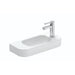 500mm Gloss White Wall Hung Basin - Right Taphole - Acqua Bathrooms