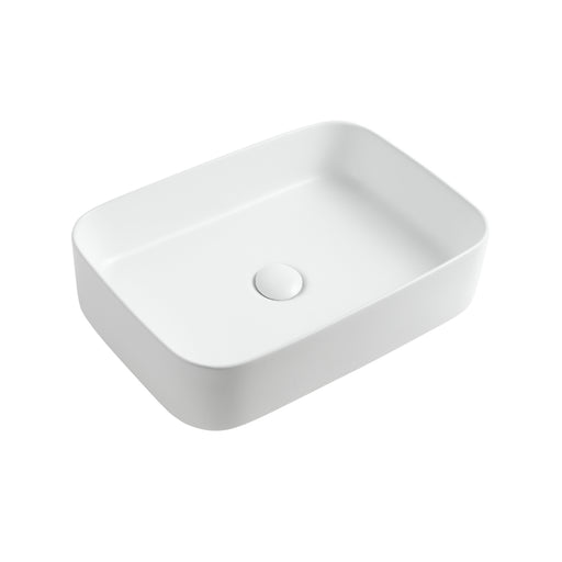 510mm Soft Square Matte White Above Counter Basin - Acqua Bathrooms