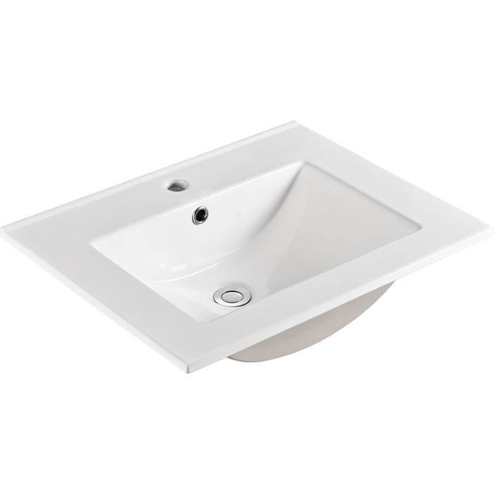 600mm Slimline Standard Ceramic Top with Overflow