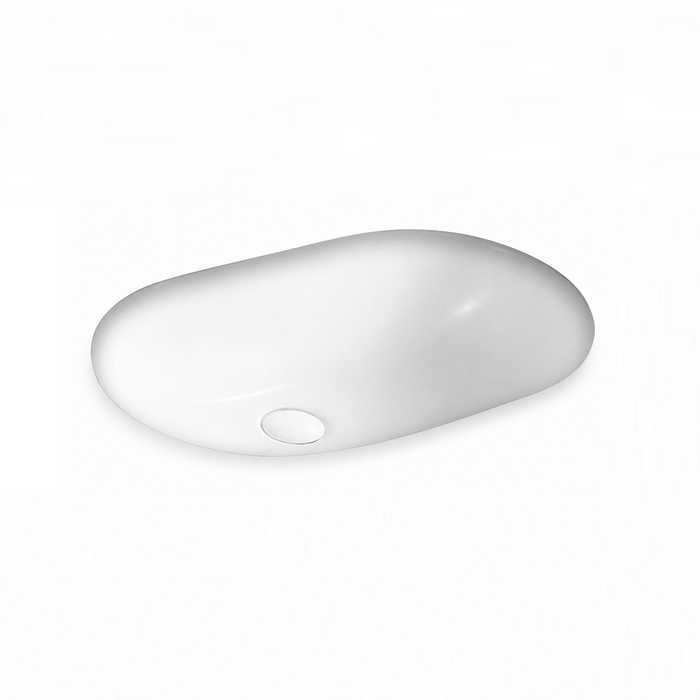 585mm Oval Gloss White Under Counter Basin