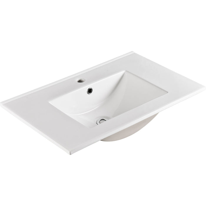 750mm Slimline Standard Ceramic Top with Overflow
