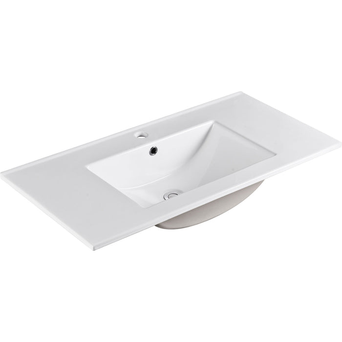 900mm Slimline Standard Ceramic Top with Overflow