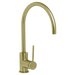 Venezia Brushed Brass / Gold Gooseneck Kitchen Sink Mixer - Acqua Bathrooms
