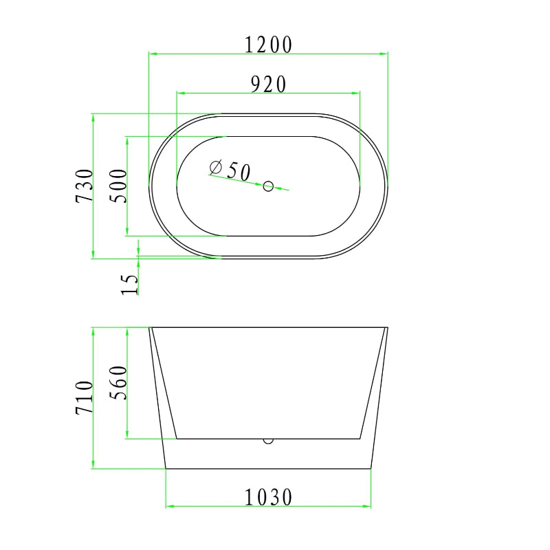 Japan 1200 Soaking Round Freestanding Bath Tub - Acqua Bathrooms