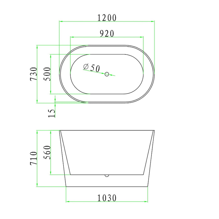 Japan 1200 Soaking Round Freestanding Bath Tub - Acqua Bathrooms