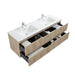 Indulge | Kelsa 1500 Double Fluted White Oak Wall Hung Vanity - Acqua Bathrooms
