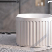 Oasis 1700mm Fluted Matte White Freestanding Bath Tub - Acqua Bathrooms