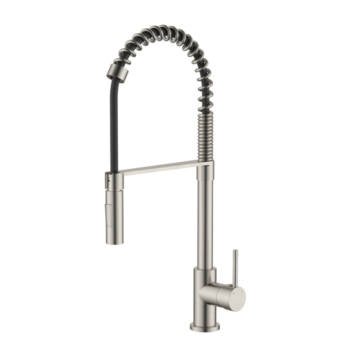 Kasper Warm Brushed Nickel Spring Kitchen Mixer - Acqua Bathrooms