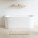 Lara 1700 Matte White Back to Wall Freestanding Bath Tub - Acqua Bathrooms