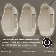 Liora Asymmetrical 1000 x 2000 LED Mirror - Three Light Temperatures - Image 4