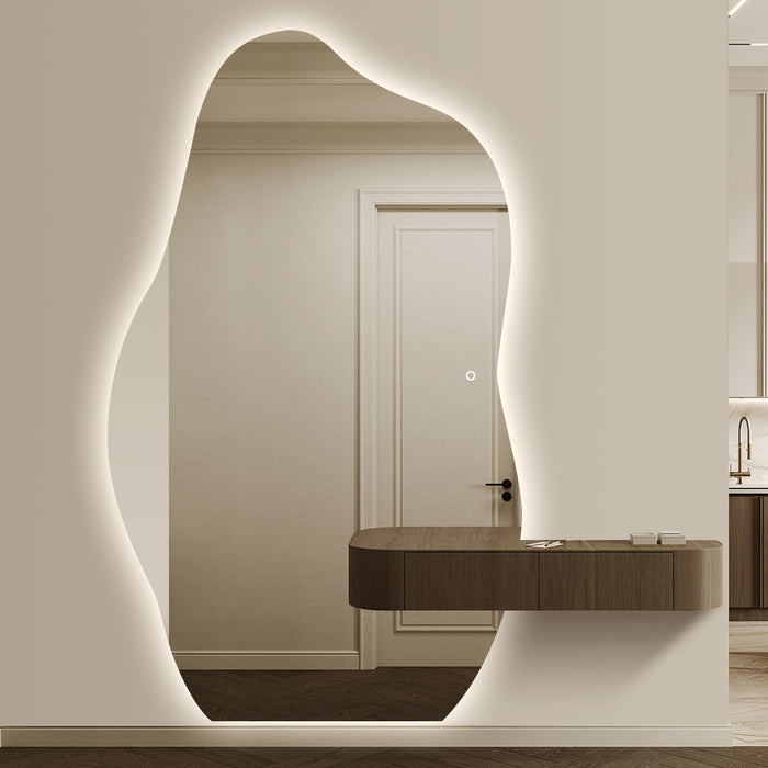 Liora Asymmetrical 1200 x 2000 LED Mirror - Three Light Temperatures