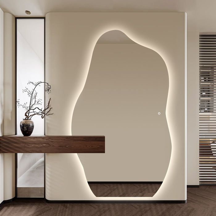 Liora Asymmetrical 1200 x 2000 LED Mirror - Three Light Temperatures - Image 2