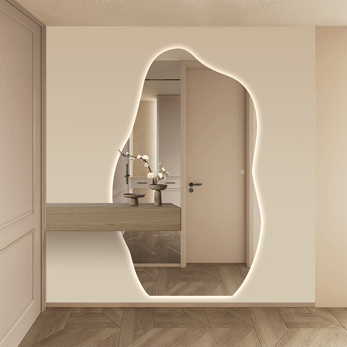 Liora Asymmetrical 1200 x 2000 LED Mirror - Three Light Temperatures - Image 4