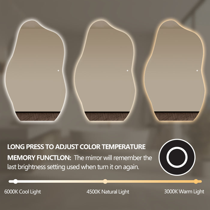 Liora Asymmetrical 1200 x 2000 LED Mirror - Three Light Temperatures - Image 5