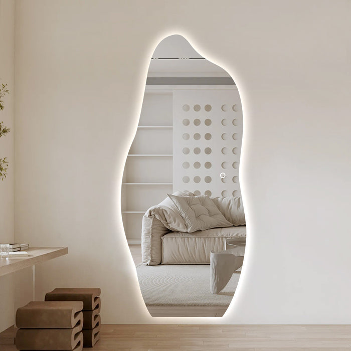 Liora Asymmetrical 800 x 1800 Touchless LED Mirror - Three Light Temperatures