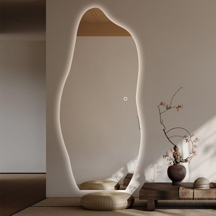 Liora Asymmetrical 800 x 1800 Touchless LED Mirror - Three Light Temperatures