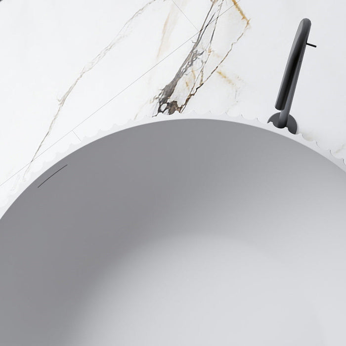 Lumira 1500mm Round Fluted Matte White Designer Freestanding Bath