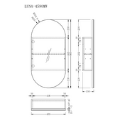 Luna Matte White Oval Pill Shaving Cabinet - Acqua Bathrooms