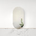 Luna Matte White Oval Pill Shaving Cabinet - Acqua Bathrooms