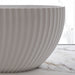 Luna Fluted 1500mm Matte White Designer Oval Freestanding Bath - Acqua Bathrooms