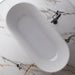 Luna Fluted 1500mm Matte White Designer Oval Freestanding Bath - Acqua Bathrooms