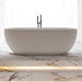 Luna Fluted 1500mm Matte White Designer Oval Freestanding Bath - Acqua Bathrooms