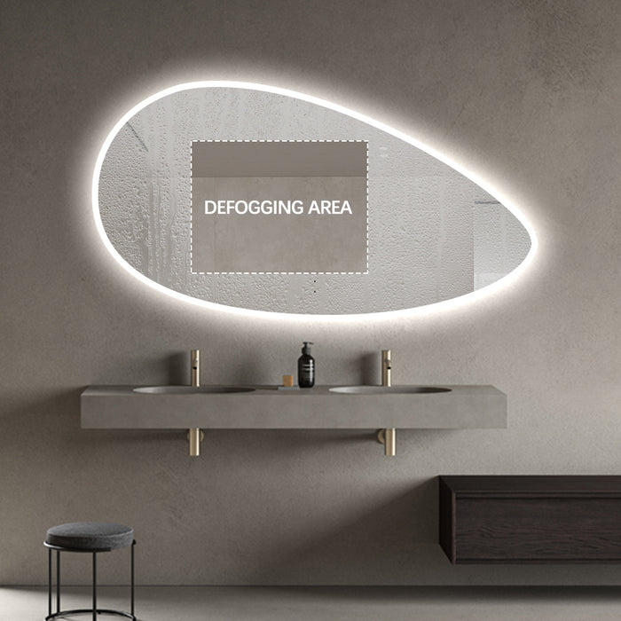 Lunara Touchless 1300 x 700 Asymmetrical LED Mirror - Three Light Temperatures