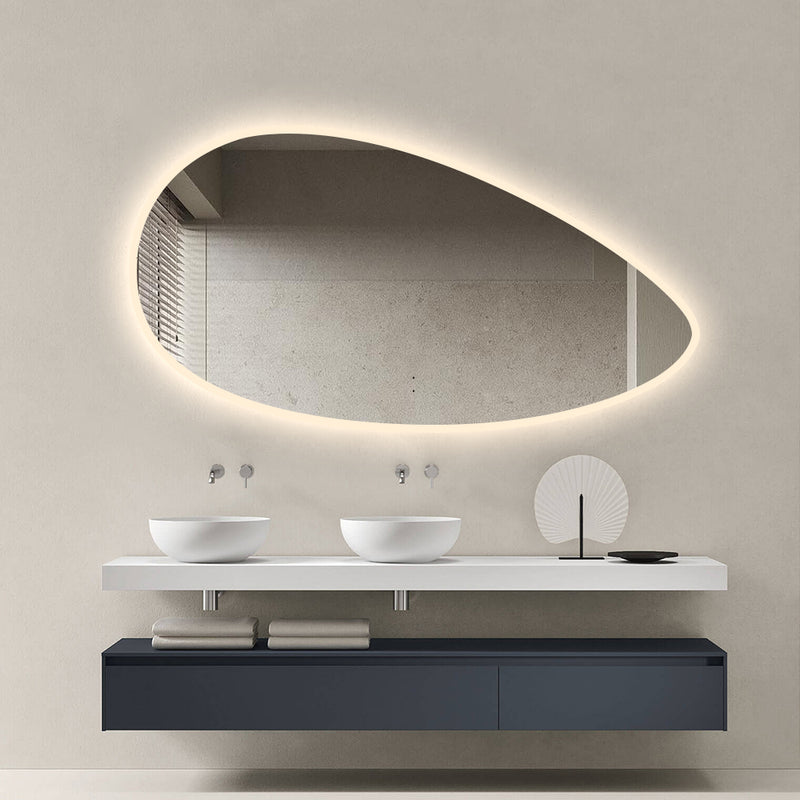 Lunara Touchless 1300 x 700 Asymmetrical LED Mirror - Three Light Temperatures